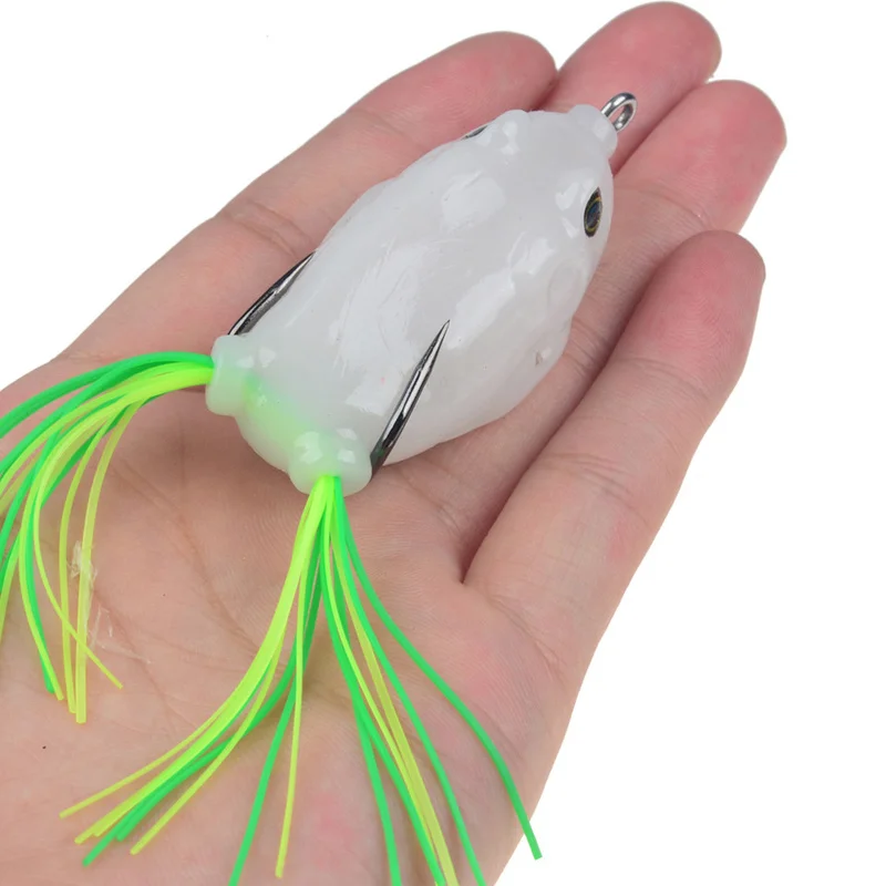 Señuelos de Pesca de rana, anzuelos luminosos, aparejos de lubina, 1 piezas, 5,5 CM, 12G