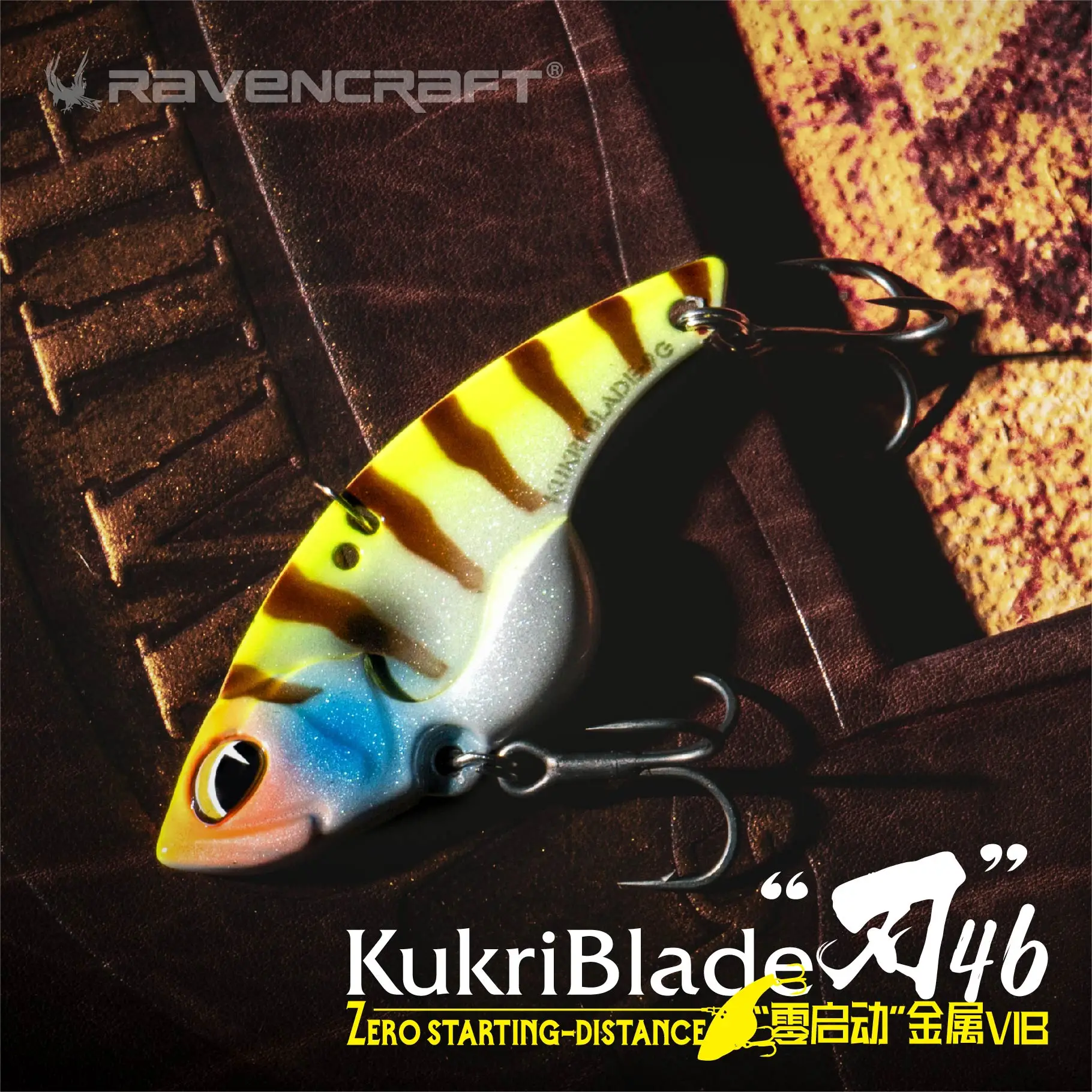 RAVENCRAFT-señuelo de pesca de Metal, anzuelo Artificial de 9g, Wobbler, para trucha, lubina, perca, Lucio, novedad, R46 - imagen 4