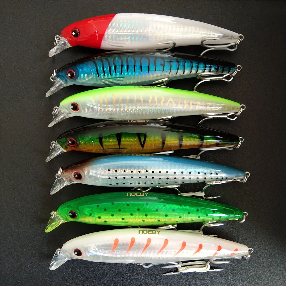 Noeby, 1 unidad, 14cm, 40g, Señuelos de Pesca Minnow, Wobblers, cebo duro, accesorios de pesca de pececillo de fundición larga, señuelos duros, cebo de pesca - imagen 2