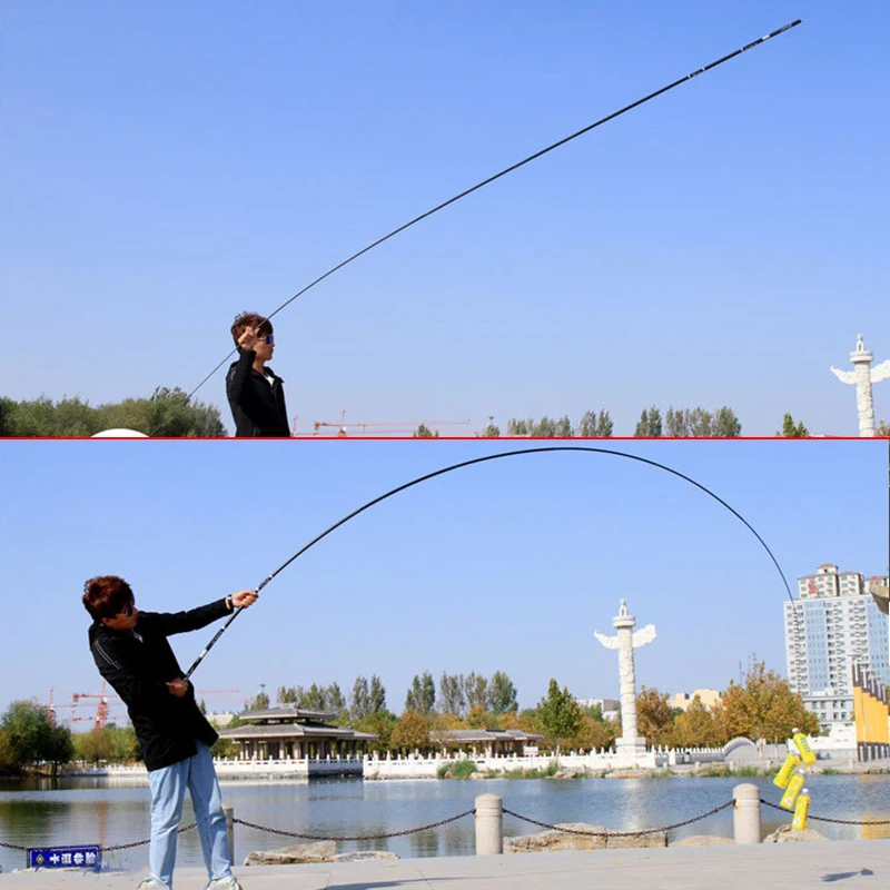 Goture 1/9 Power caña de pescar súper dura 3,6 m-6,3 m caña telescópica de carbono para carpa corriente accesorios de pesca de caña de mano - imagen 2