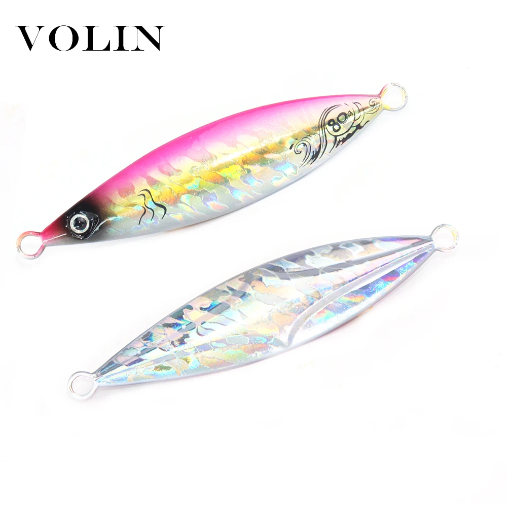 VOLIN-señuelo de pesca Artificial de hundimiento lento, anzuelo de pesca de Metal para Jigging 120g 150g 200g, cebo de Pesca de lubina de mar, 1 Uds. - imagen 3