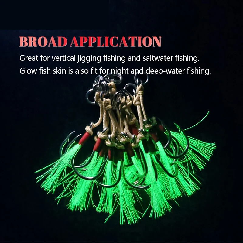 OBSESSION-anzuelos de doble asistencia de acero inoxidable para Jigging, accesorios para señuelos de agua salada, línea Kevlar, KH003, 1/0, 2/0, 3/0, 4/0, 5/0 - imagen 5