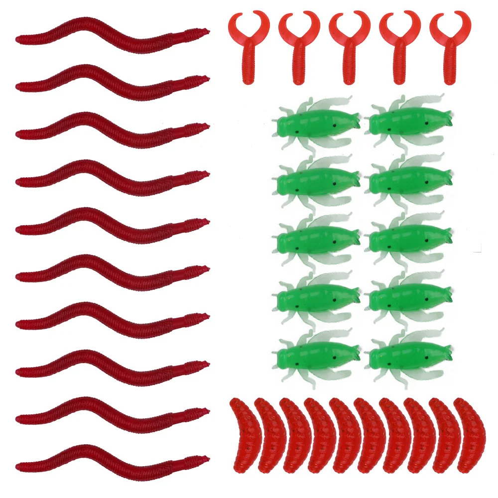 Juego de Señuelos de Pesca, Kit de accesorios de pesca, cebo suave, Spinner, aparejos de línea, grupo giratorio, anzuelo, cebo Artificial para trucha dura - imagen 2