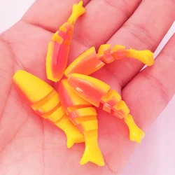 Señuelos blandos de pez dorado de cuatro secciones, cebos artificiales de silicona, 50mm, 2g, para pesca de lubina, piscardo, natación, Jigging
