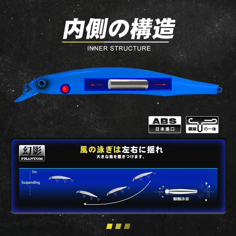 D1-señuelo de pesca flotante, cebo falso de suspensión Minnow 130mm 22g, 0-1,2 m, 2020 Jerkbait - imagen 4