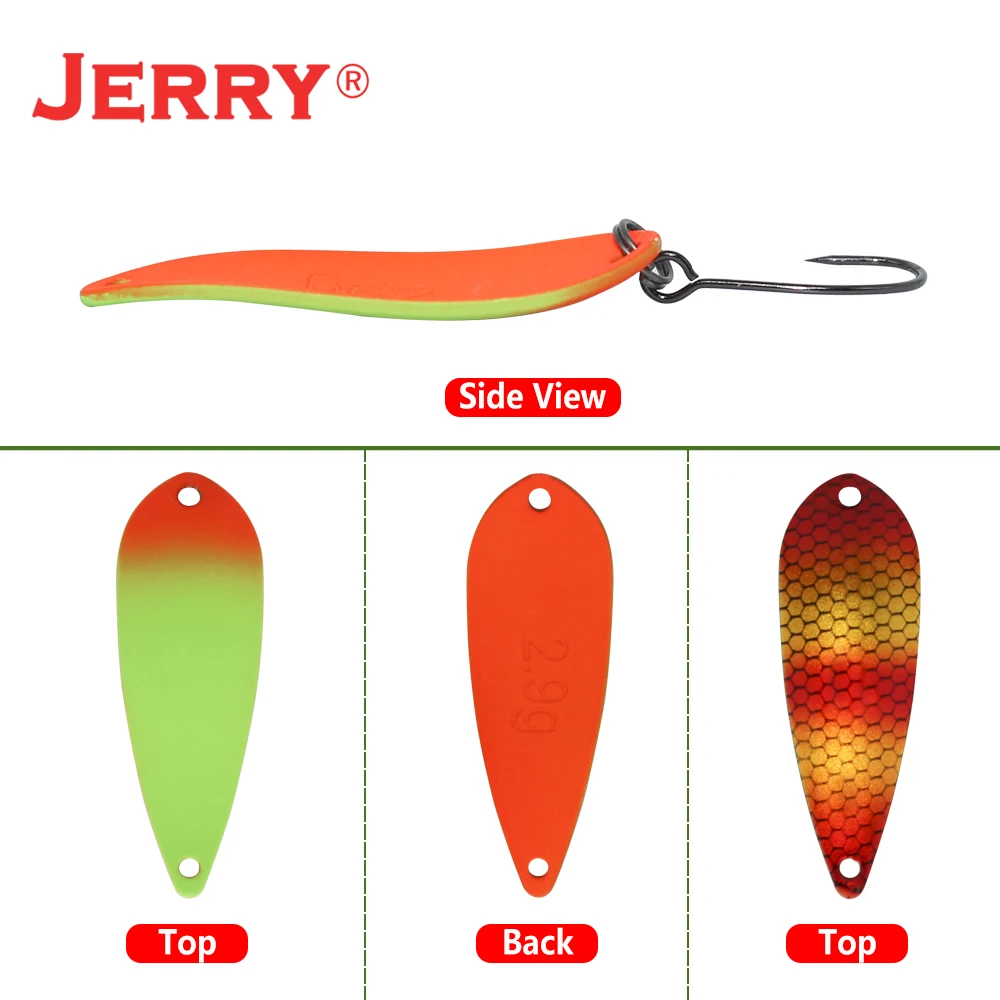 Jerry ARIES Cucharas de trucha ligeras Área Colores UV Pesca giratoria Brillos Adornos Señuelos Spinner Bait - imagen 3
