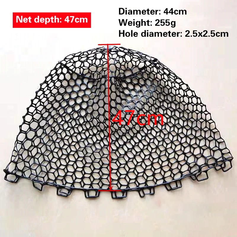 Cabeza de red de aterrizaje de PVC: bolsa de red profunda sin anillo de metal de profundidad: 32/40/47/55 cm Herramienta de pesca - imagen 4