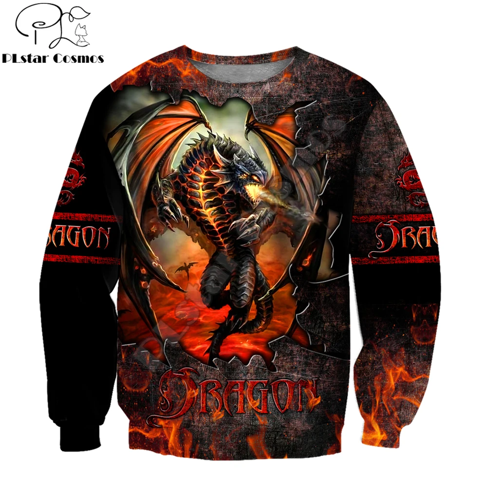 Increíble tatuaje de dragón 3D completamente estampado Sudadera con capucha y sudadera para hombre otoño Unisex sudaderas con cremallera ropa de calle informal KJ822 - imagen 4
