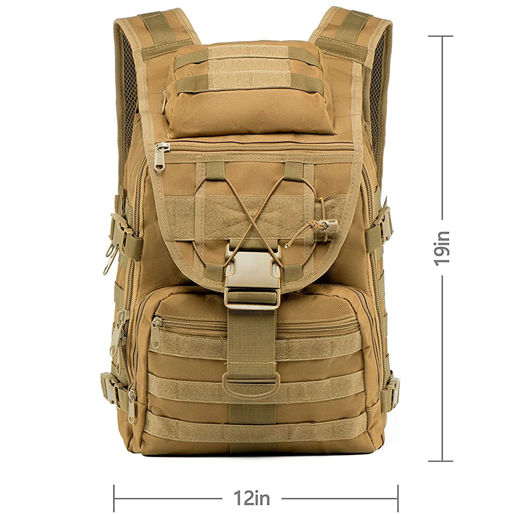 JYMCW-mochila táctica militar Molle, morral táctico para ordenador portátil, bolsa de supervivencia, paquete de asalto Bugout, 40L - imagen 2