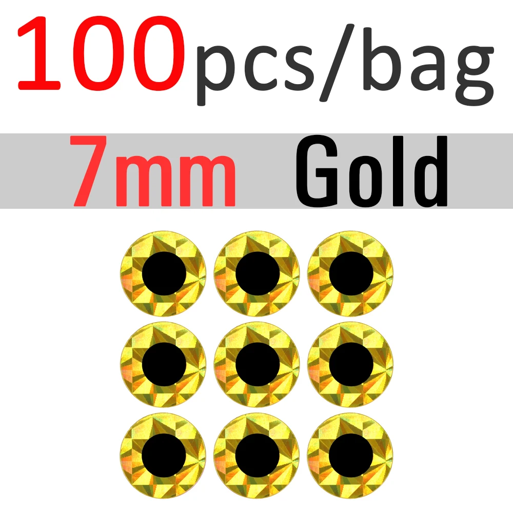 7mm Gold 100pcs