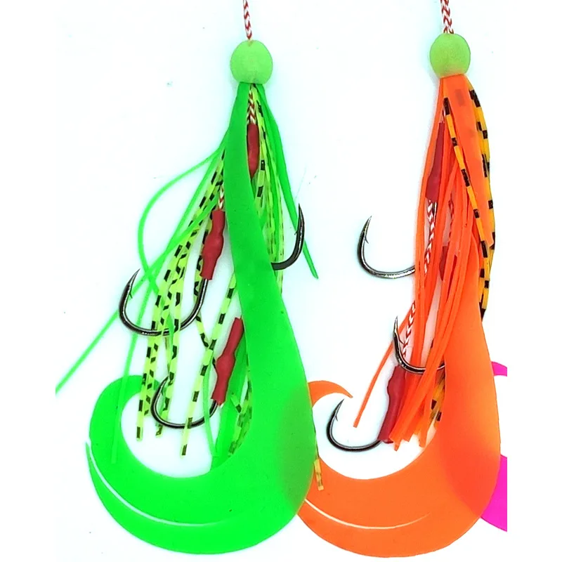 Falda de goma de silicona para remolque, repuesto para Jigs deslizantes, Tai Kabura, pulpo, Madai, calamar, pargo, Jigging, señuelo de pesca, 50 unidades - imagen 5