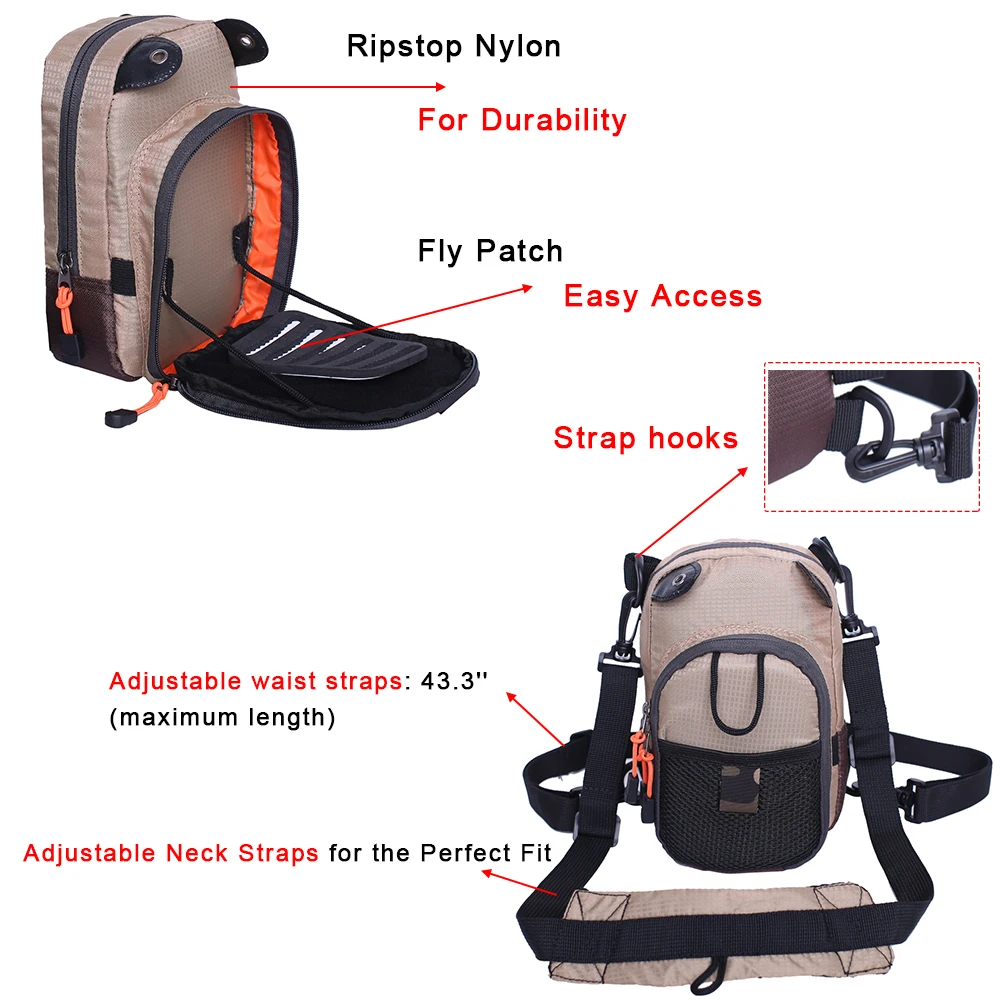 Una mochila con varias características destacadas. La mochila está hecha de un material llamado Ripstop Nylon, conocido por su durabilidad. Tiene un Fly Patch en la parte delantera, que es un bolsillo al que se puede acceder fácilmente.