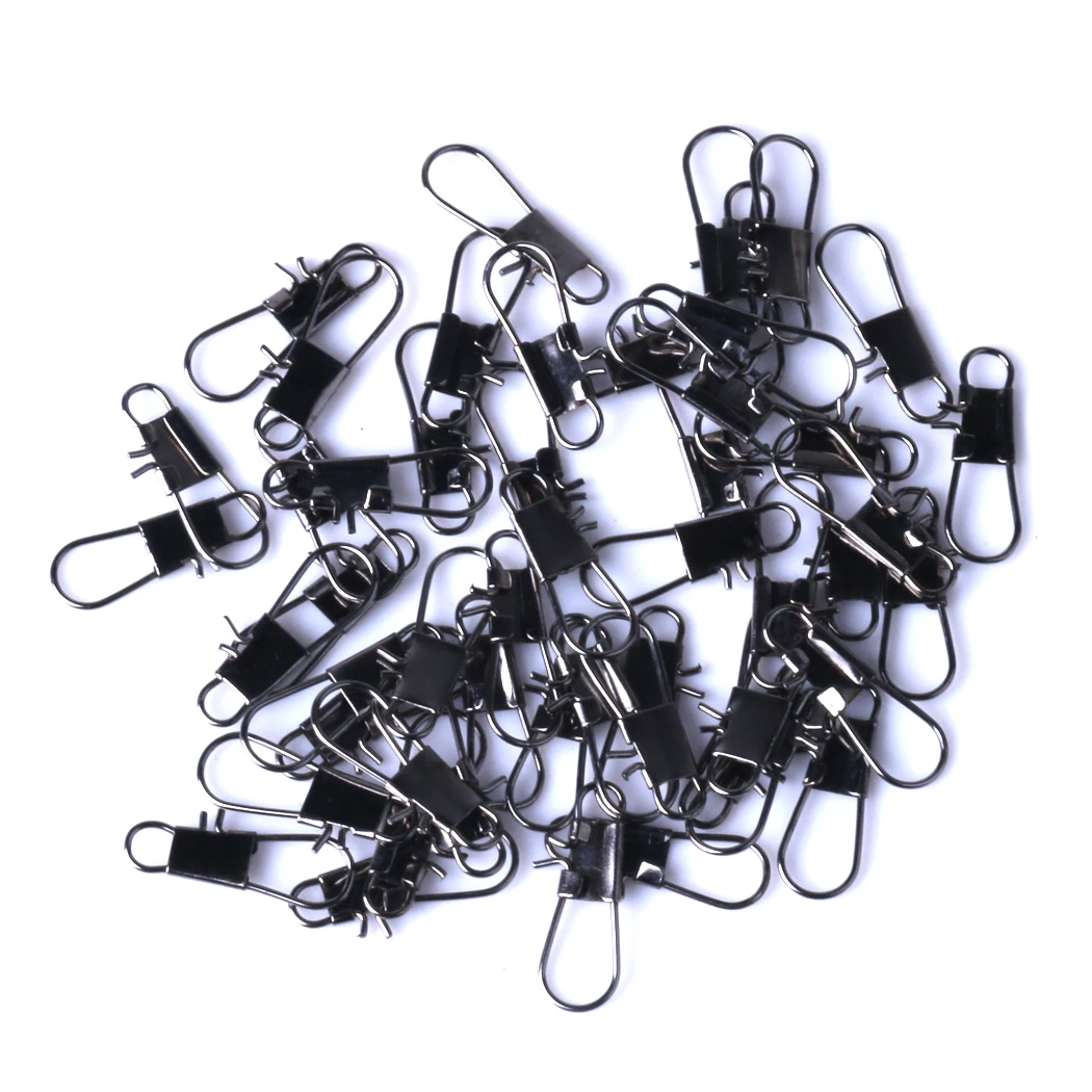 Pin de enclavamiento a presión, conector giratorio de pesca para señuelo de anzuelo, Conector de pesca de carpa, 50 Uds. - imagen 5