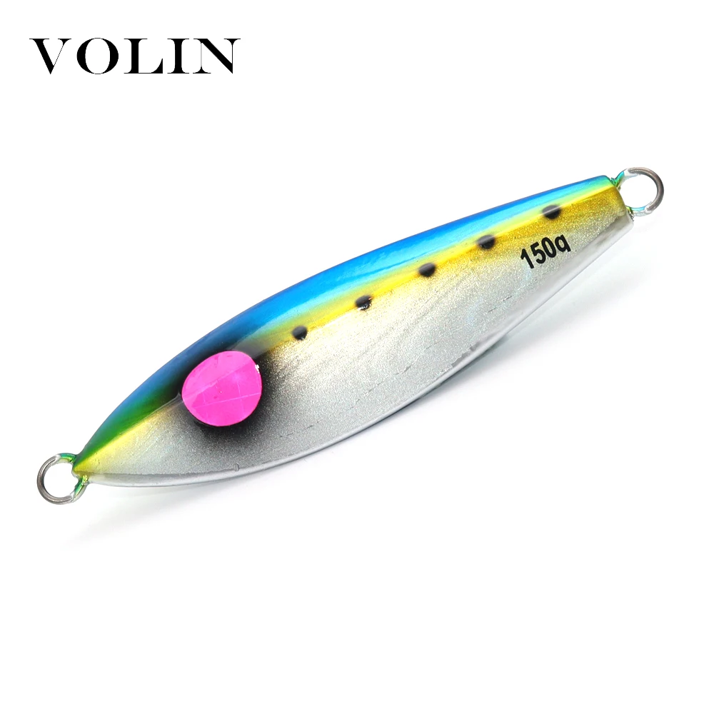 VOLIN-señuelo de Metal de plantilla lenta para pesca en el océano, cebo Artificial Wobbler de Japón, 120g, 150g, 200g, 1 unidad - imagen 5