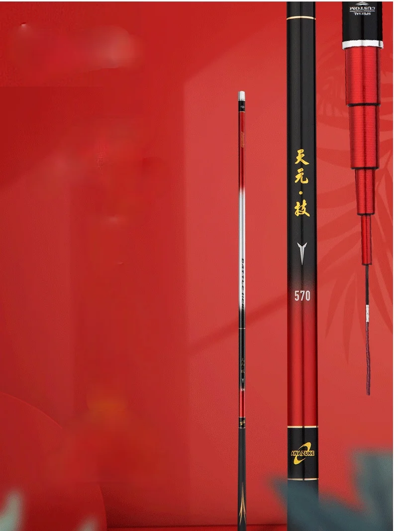 Caña De pescar superdura De fibra De carbono, caña giratoria De Pesca De carpa, 5H, 3,6 m-8,1 m, para Pesca en Taiwán, Olta, 28 Tonalty - imagen 4