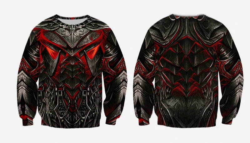 Sudadera con capucha para hombre, con estampado 3D de armadura Daedric, ropa de calle Harajuku para pareja, chándales informales Unisex, moda de otoño, 2020 - imagen 2