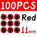 100pcs 11mm Red