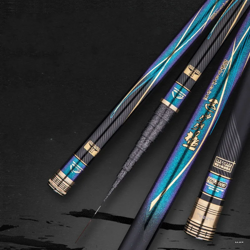 Caña De pescar telescópica De fibra De carbono, vara De Pesca De sección larga, superligera, Olta, 8/9/10/11/12/13M - imagen 5