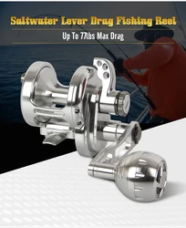 Carrete Jigging lento aluminio – Agua salada aguas profundas