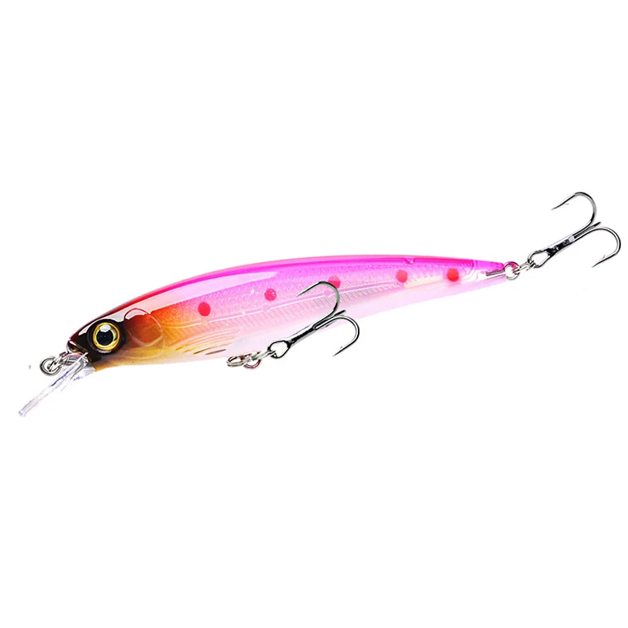 Minnow Crankbait señuelo de Pesca, accesorios, productos, aparejos, estilo clásico, Wobbler para Lucio, cebo Artificial duro, Pesca flotante, lubina - imagen 4