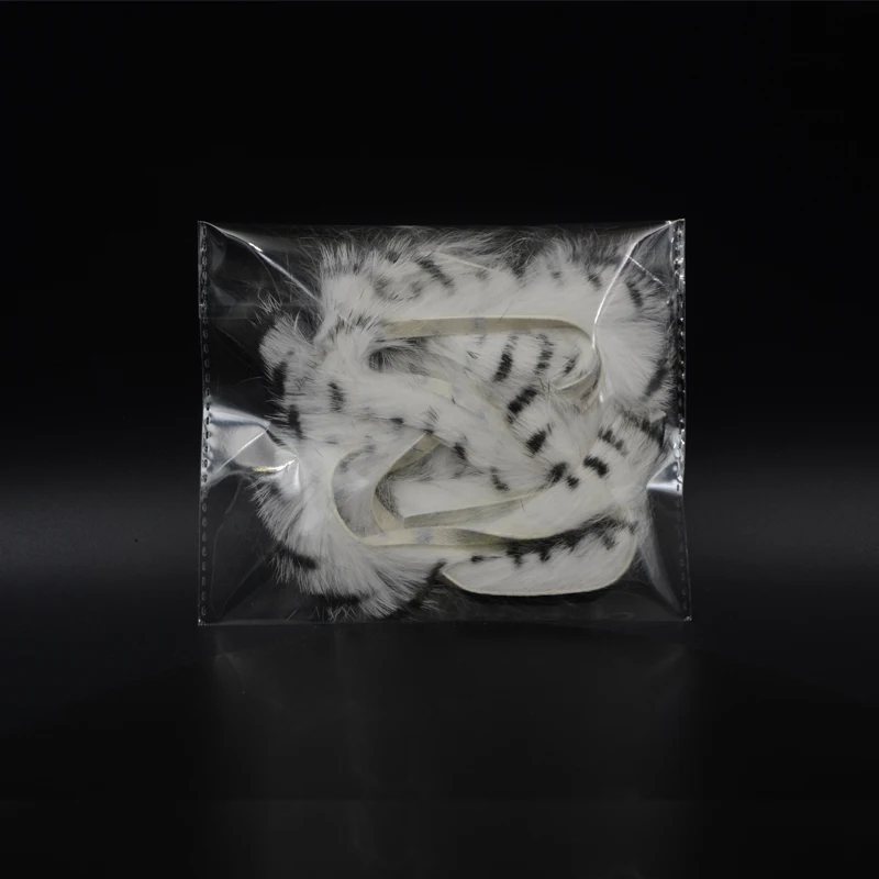 Tiras Zonker barradas de corte recto, 6 colores, 2 metros, trucha, lubina, moscas, tiras móviles de conejo, atado de moscas, serpentinas de piel, patrones de señuelos - imagen 5