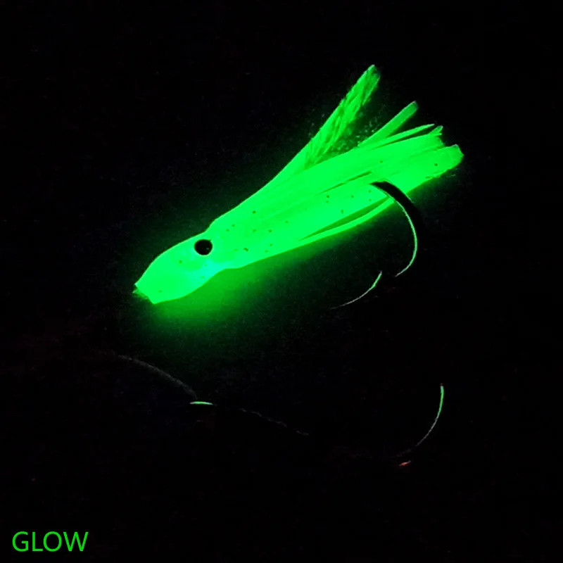 5 uds ganchos Mustad 3/0 5/0 7/0 línea Kevelar Lumious gancho de plantilla lenta con ganchos dobles de asistencia de plumas gancho de Jigging INCHIKU - imagen 2