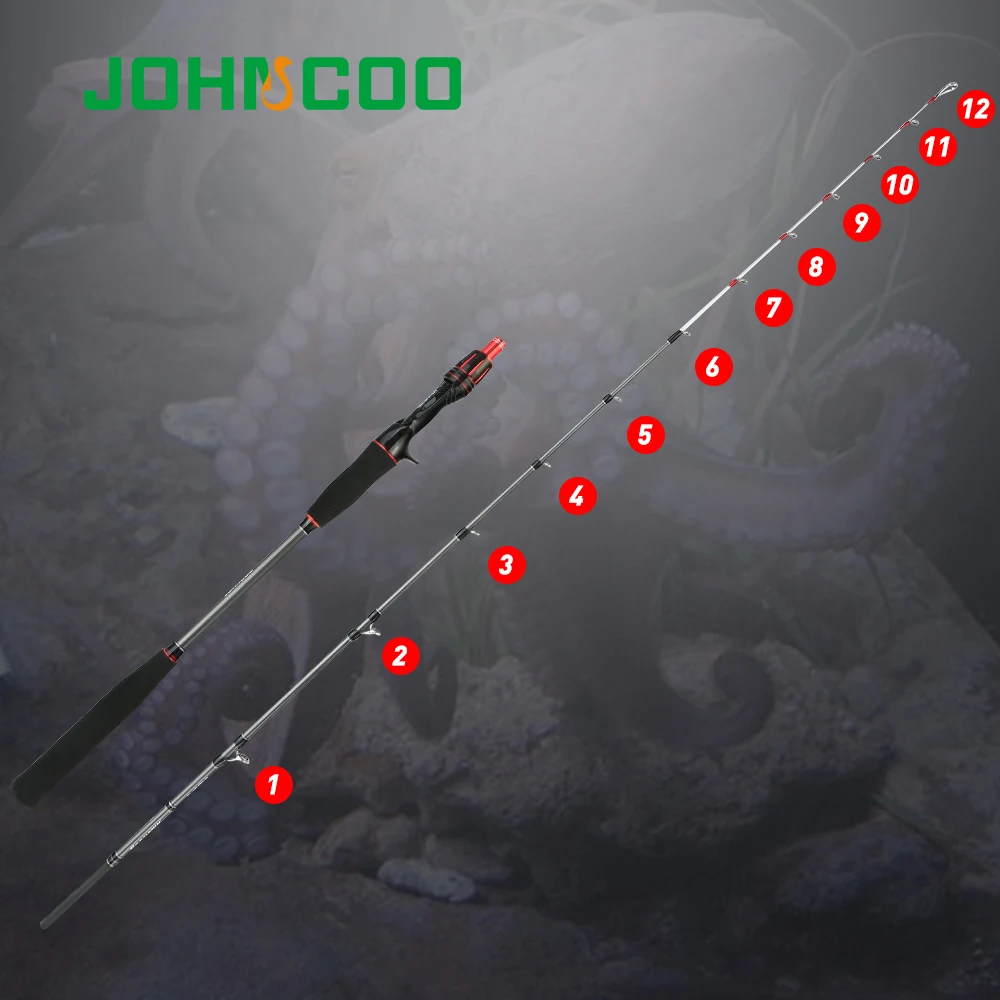 JOHNCOO Caña Jigging Sepia y Calamar – Luz Sensible 1.5m - imagen 2