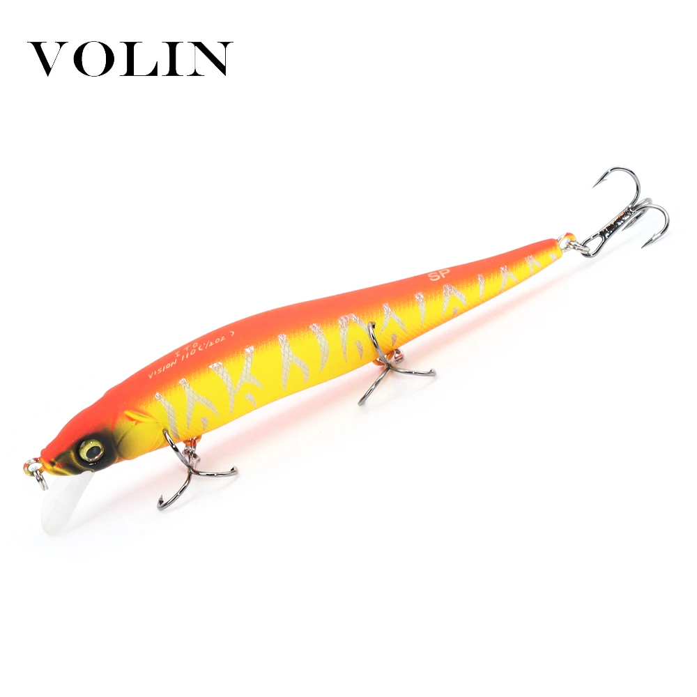 VOLIN-Wobbler de pesca dura, cebo Artificial para pececillos, 110mm, 14g, Swimbait para perca, lubina, nuevo modelo - imagen 4