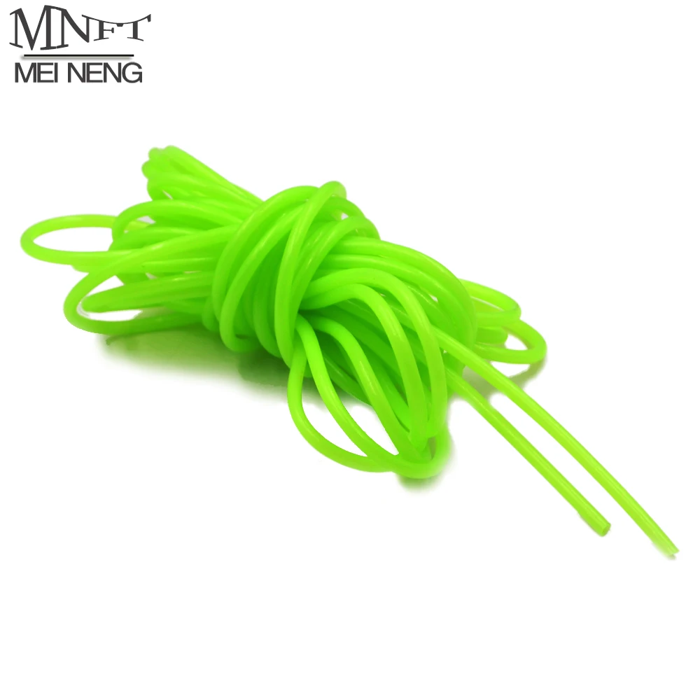 MNFT-tubo luminoso nocturno de pesca de 5M, mangas de pesca de silicona suave verde, aparejo de pesca, línea de anzuelo, aparejo de luz de tubo brillante