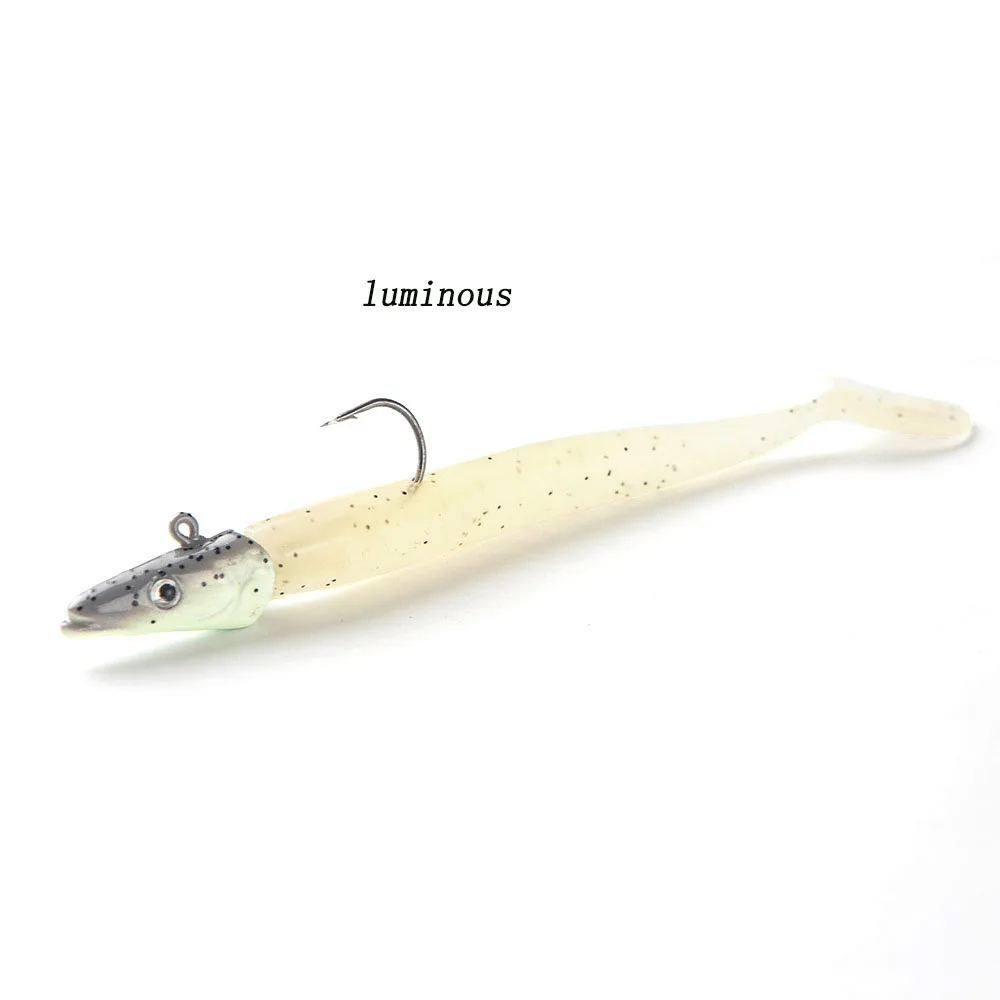 Swimbaits-señuelo suave brillante con cabeza de peso, cebo suave de 10g con gancho de Pesca, aparejos, señuelo para Pesca de lubina, peces artificiales, 5 uds. - imagen 4