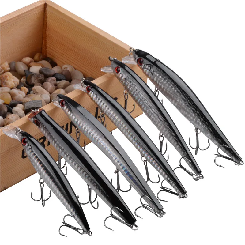 Señuelo de pesca de lubina, cebo Artificial Wobbler duro para lubina, Lucio, trucha, 6 piezas - imagen 5