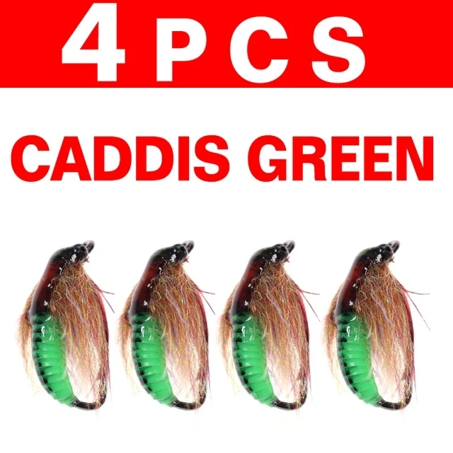 4pcs caddis green