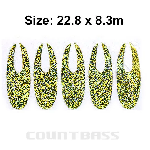 Countbass 100 Uds. Señuelos de pesca holográficos láser 2D ojos accesorios de pesca para plantillas de metal Señuelos de pesca de espuma - imagen 5