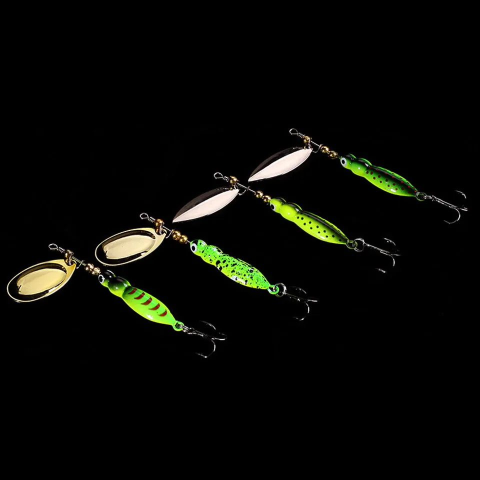 WALK FISH-señuelo de Pesca giratorio Artificial, 70mm/14,4g, cuchara de Metal, cebo de lentejuelas, insectos artificiales, señuelo de Pesca que se hunde - imagen 4