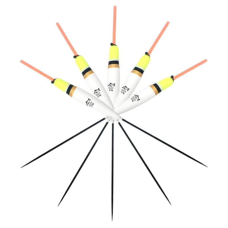 Juego de flotadores de pesca de 2,5g, boya flotante, palo de luz fluorescente, cola de deriva para carpa, accesorios de aparejos de pesca, 10 Uds./lote - imagen 4