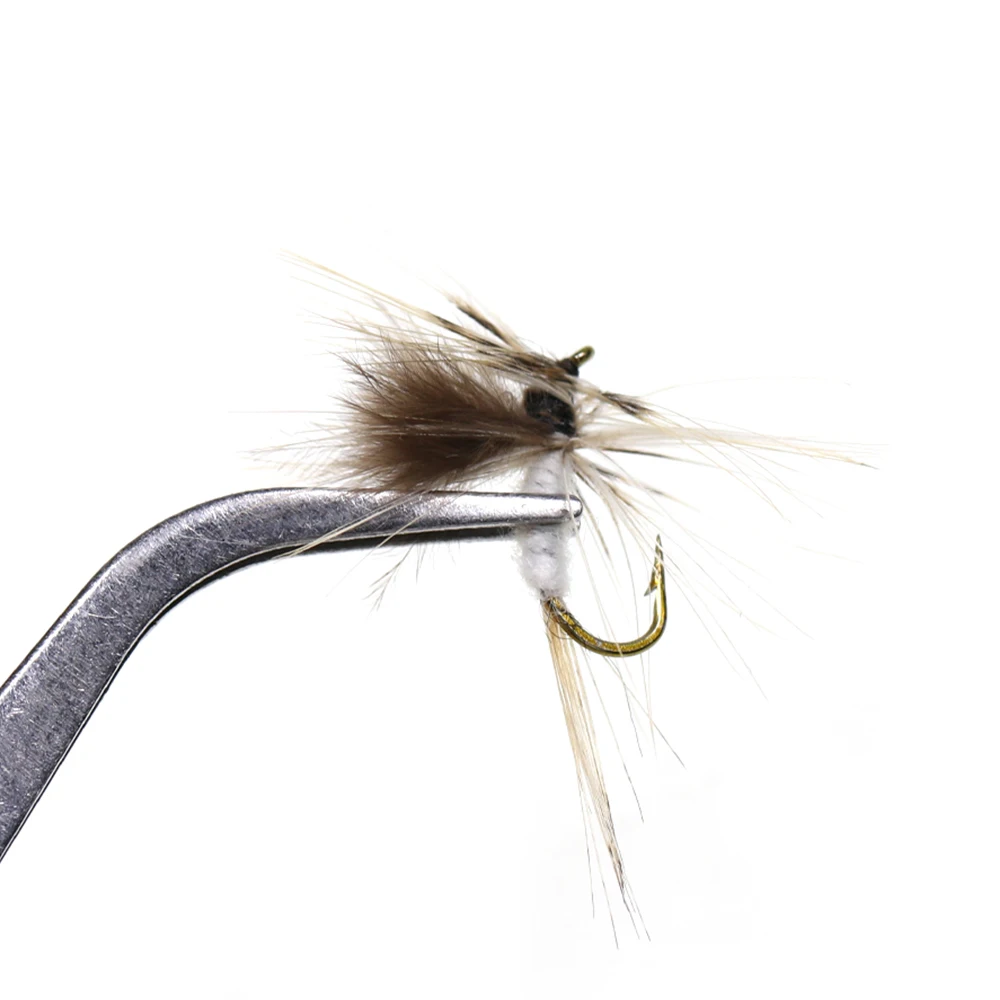 ICERIO 8PCS 16PCS Mosquito gris Mayfly Moscas secas Trucha Señuelos de pesca con mosca # 14