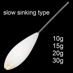 DORISEA-flotador de pesca de hundimiento lento, 5 piezas, de fundición acrílica, 10g/15g/20g/30g