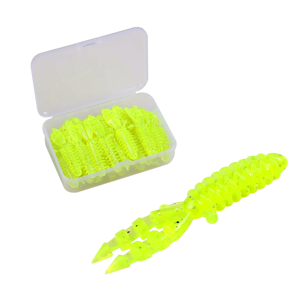 Señuelo suave para pesca de camarón, aparejos de pesca Jigging de silicona, 5,5 cm, 1,5g, 30 Uds. - imagen 3