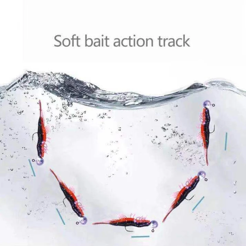 HAIMALUO-cebo de silicona blanda, señuelo de pesca de Lucio, Gamba, Gambas, Gambas, gusano de mar, Swimbait, Rockfishing - imagen 5