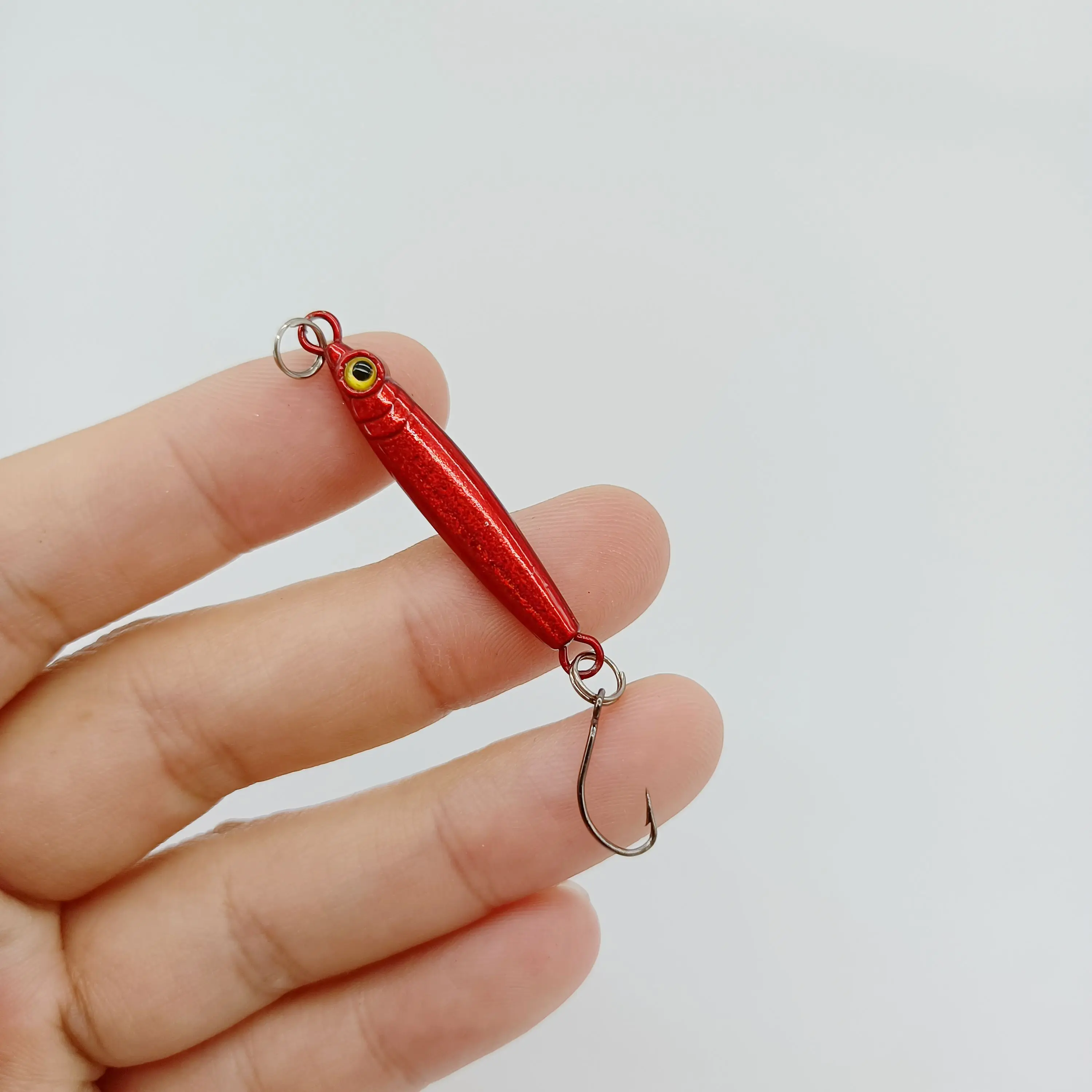 DUODUOYU 5 unids/lote Micro plantilla de Metal cuchara señuelo de Pesca 3g/5g Mini pescado pequeño con un solo anzuelo cebo de Pesca de lubina Pesca - imagen 4