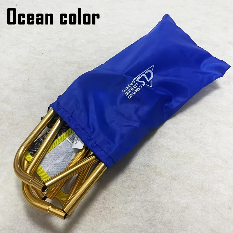 Silla de pesca plegable (gris/azul marino/naranja), taburete portátil de aluminio para campamento con respaldo ajustable, 50kg, barbacoa/pesca/viajes, 1 ud. - imagen 5