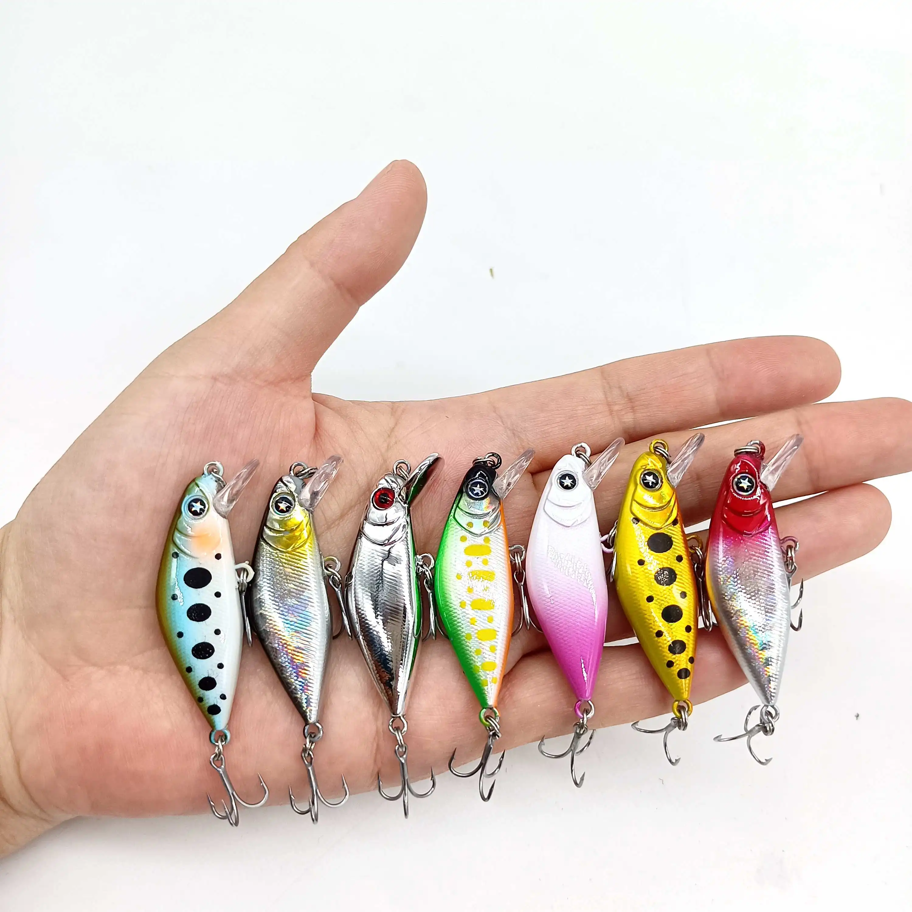 DUODUOYU-Mini Señuelos de Pesca de pececillos, 1 piezas, 4,3g/50mm, Jerkbaits Peche, cebo Artificial, Wobbler, trucha, lubina, aparejos - imagen 2