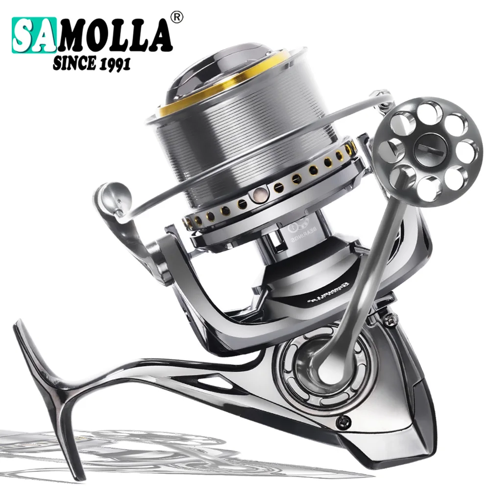 SAMOLLA carrete giratorio de pesca metálico para carpa