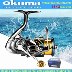 Okuma Carrete spinning anticorrosión, copa baja para pesca en mar