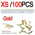 S 100pcs Gold