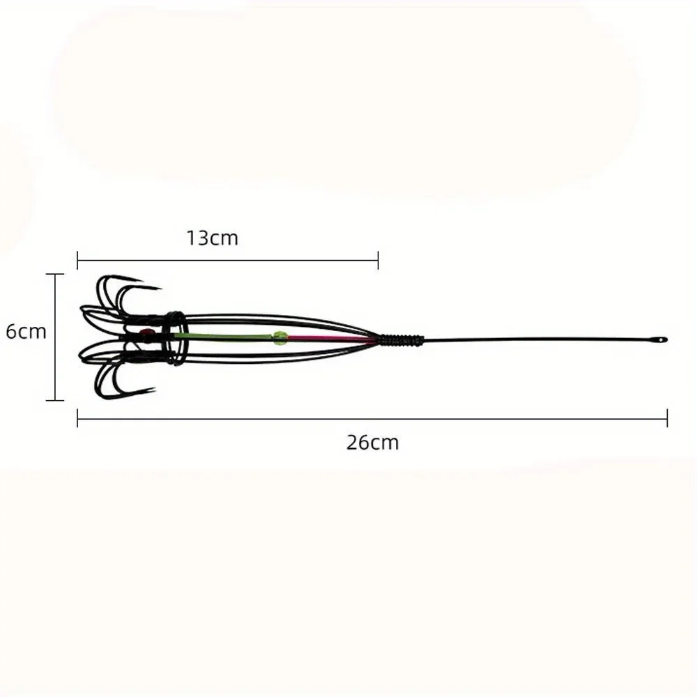 Ganchos de pesca luminosos anti-enredado con jaula para calamar y fondo - imagen 2