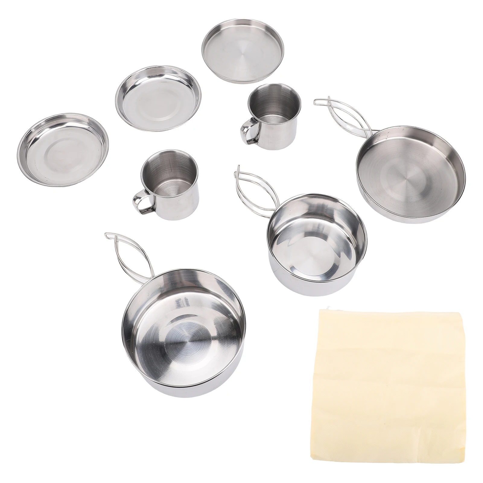 Juego de pícnic al aire libre, utensilios de cocina de acero inoxidable para acampar, juego de utensilios para acampar para acampar al aire libre, Picnic para 4-5 personas - imagen 2