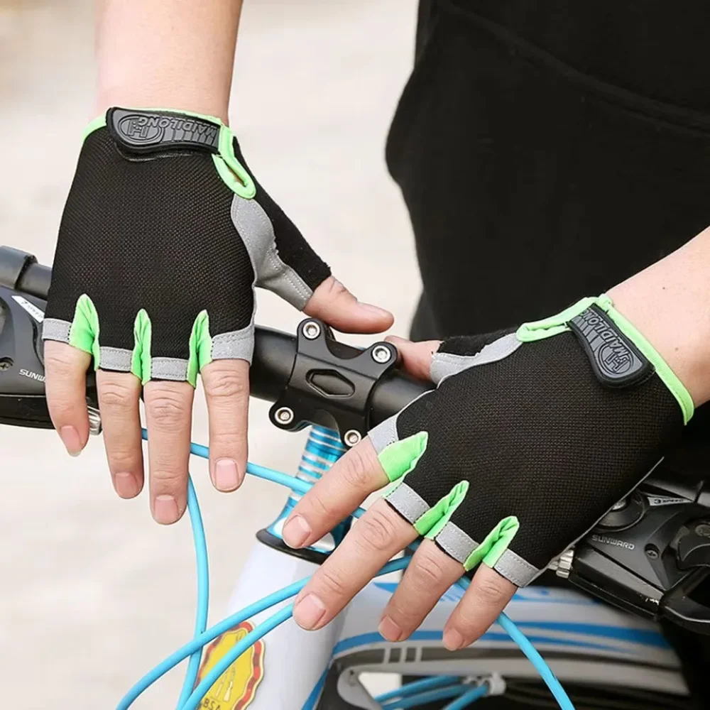 Goture-guantes para deportes de ciclismo al aire libre, S/M/L/XL, antideslizantes, transpirables, sin dedos, para deporte, senderismo, bicicleta - imagen 2