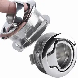 Accesorios de piezas de barco, Pestillos de suelo de 2 pulgadas, manija de elevación de bloqueo giratorio, acero inoxidable marino, un par