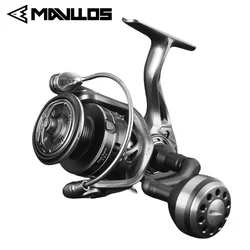 Carrete de pesca giratorio de agua salada Mavllos KATLA relación 5,2: 1 carrete de Metal CNC IPX6 carrete de pesca de lubina de doble rodamiento impermeable